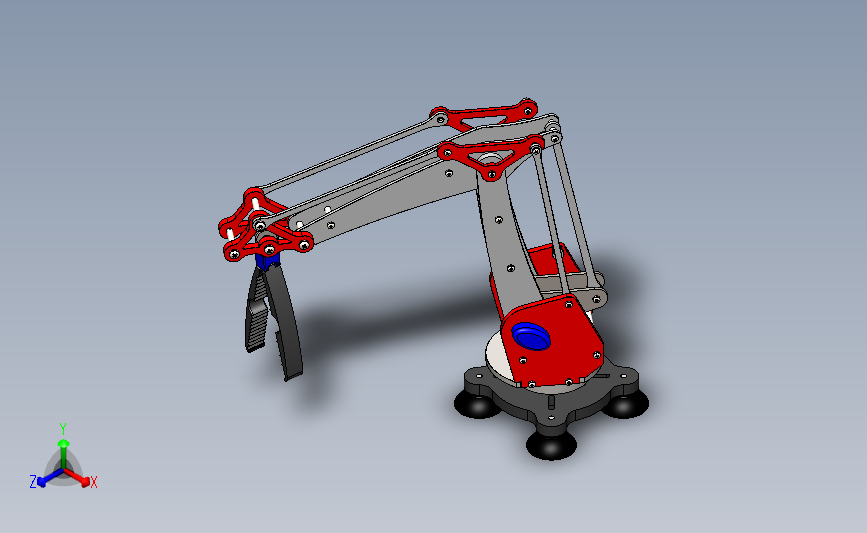 简易拼装的高可靠性机械臂教学用 Solidworks 2019 模型图纸下载 懒石网