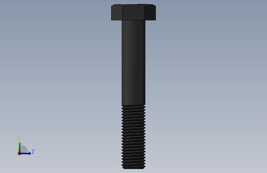 50_3_3,GB/T5780-2000六角头螺栓C级M8×50 左侧视图