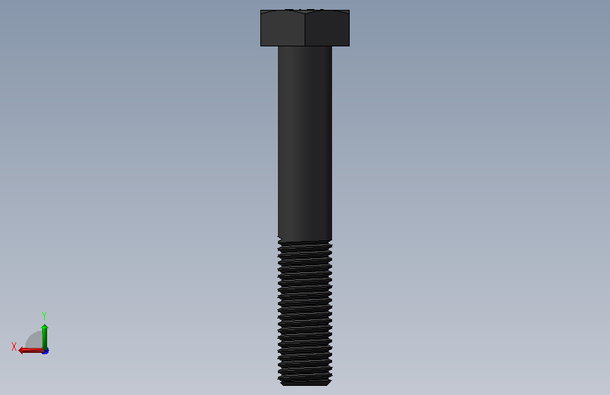 50_3_3,GB/T5780-2000六角头螺栓C级M8×50 背面视图