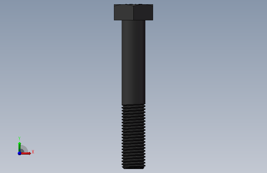 50_3_3,GB/T5780-2000六角头螺栓C级M8×50 正面视图