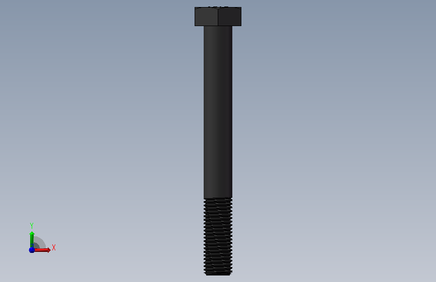 50_3_7,GB/T5780-2000六角头螺栓C级M8×70 正面视图