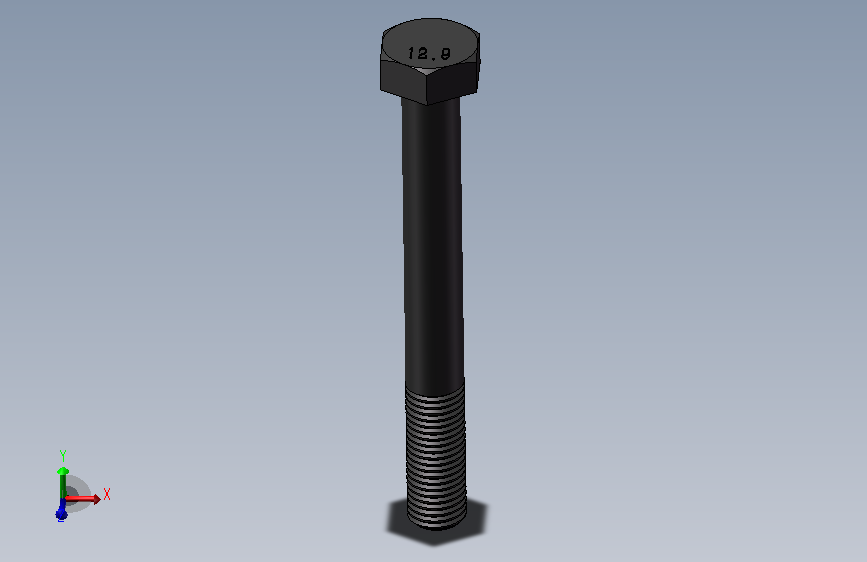 50_3_7,GB/T5780-2000六角头螺栓C级M8×70 主视图