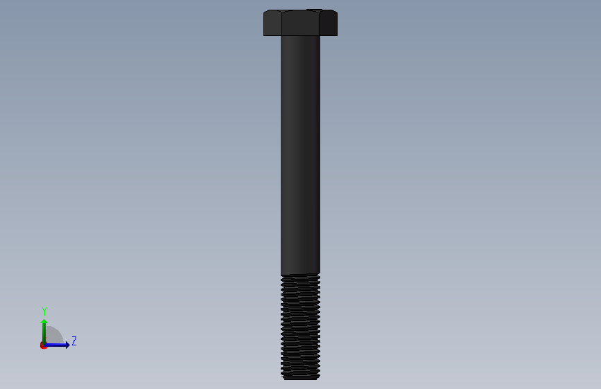 50_3_7,GB/T5780-2000六角头螺栓C级M8×70 左侧视图
