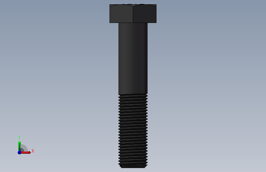 50_4_2,GB/T5780-2000六角头螺栓C级M10×50 正面视图