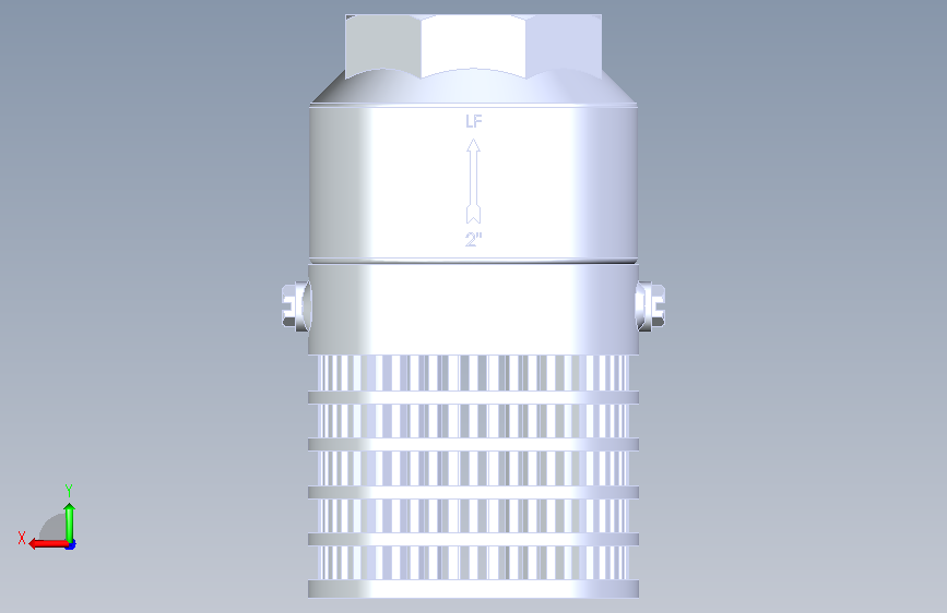 46T螺纹球墨铸铁过滤器- 4364 背面视图