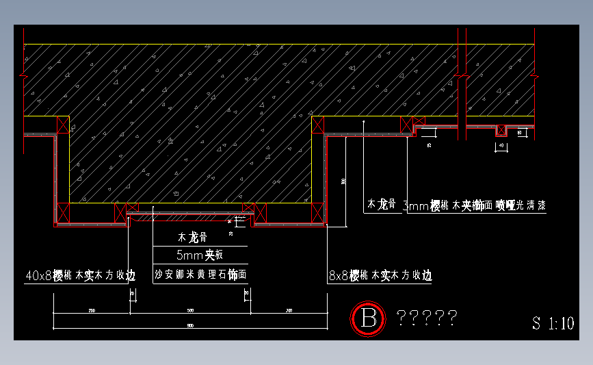 石材与木饰面节点图2