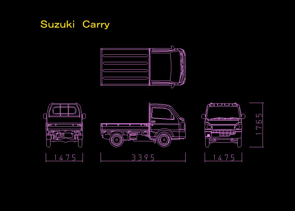 A0014880-铃木Carry的2D CAD数据