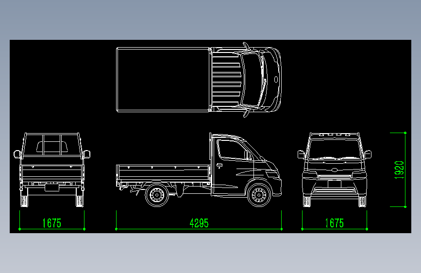 A0014883-马自达Bongo卡车2D CAD数据 主视图