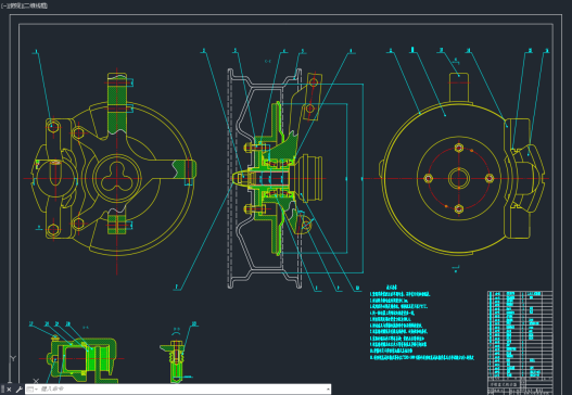 浮钳盘式制动器总装图=31360=5