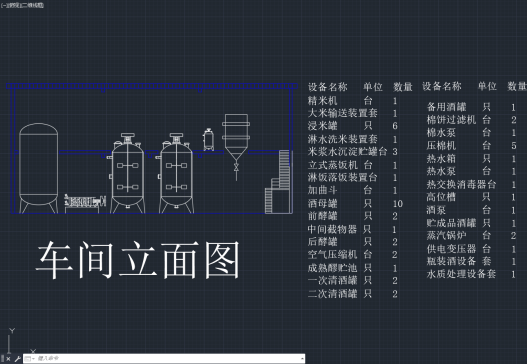 黄酒生产工艺及车间平面布置图=357394=30