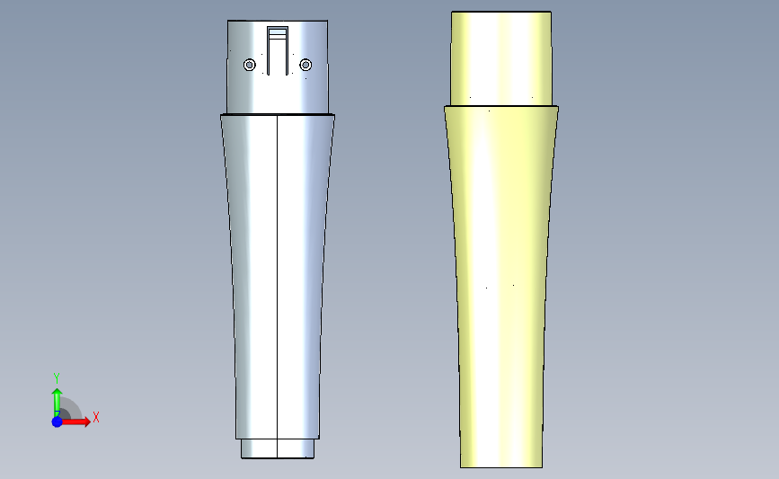 新型验孕棒头盖外壳注塑模具设计 正面视图