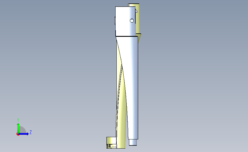 新型验孕棒头盖外壳注塑模具设计 左侧视图