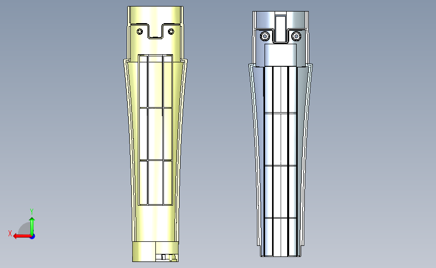 新型验孕棒头盖外壳注塑模具设计 背面视图
