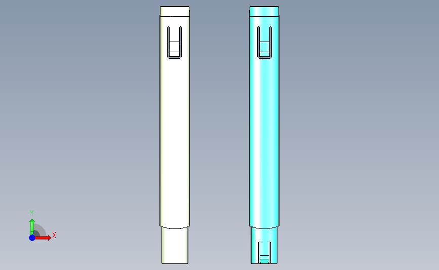 新型验孕棒主体外壳注塑模具设计 正面视图