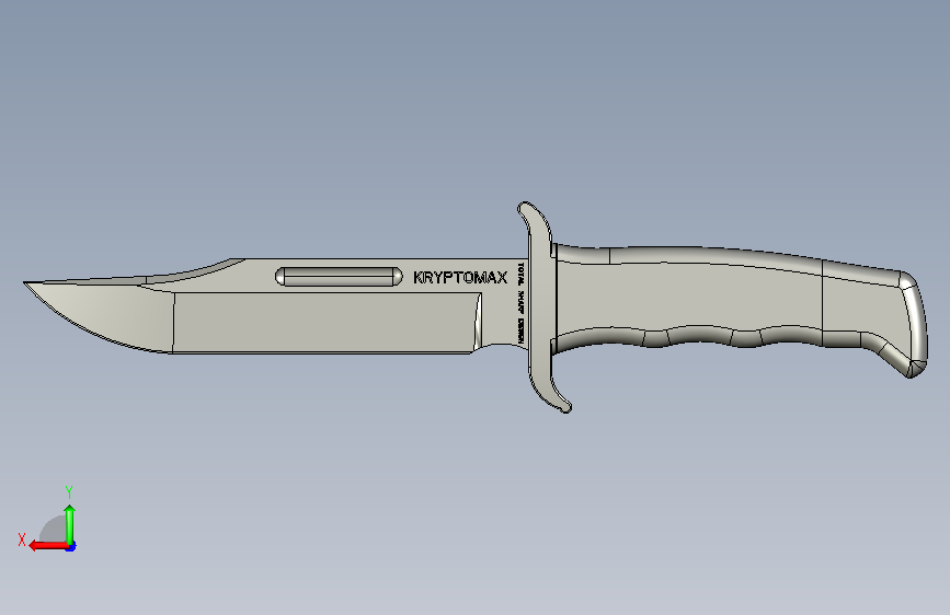 A0015104-KRYPTOMAX 钢匕首 背面视图