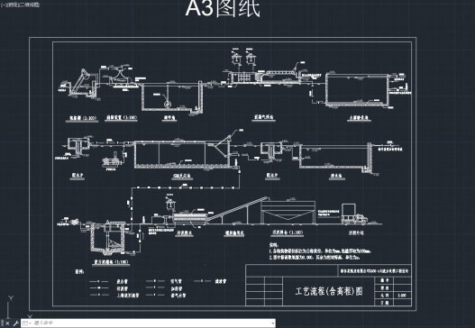 造纸废水工艺流程（含高程）图=1060323=120