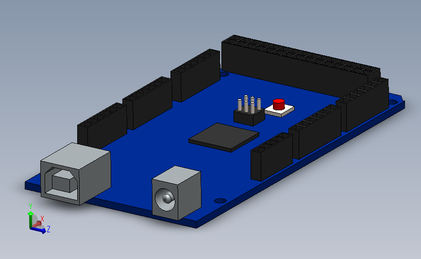 Arduino开发板_SOLIDWORKS 2020_模型图纸下载 – 懒石网