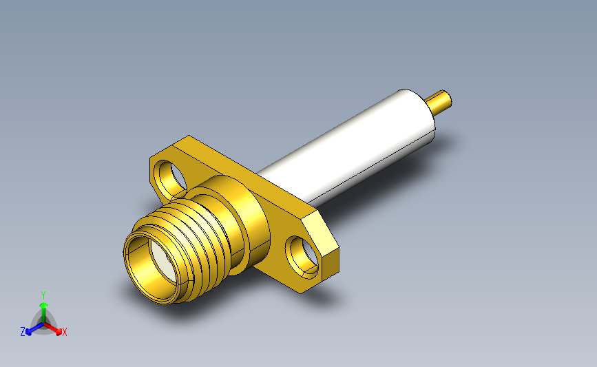 SMA 2孔法兰波导18GHz 连接器