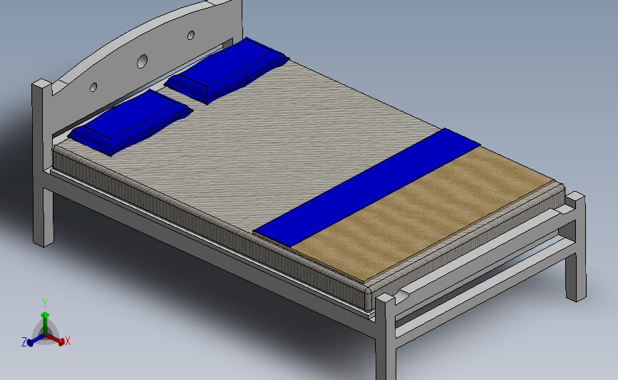 家用床 主视图