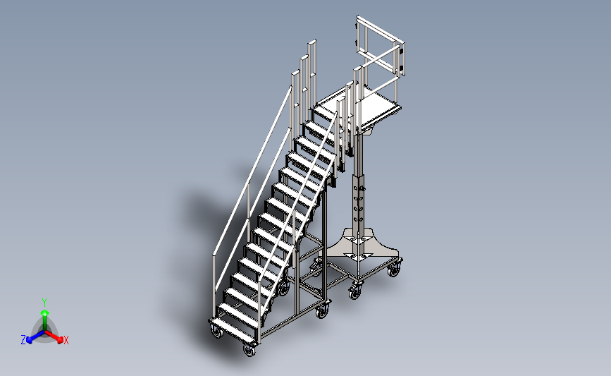 可调式移动钢架楼梯