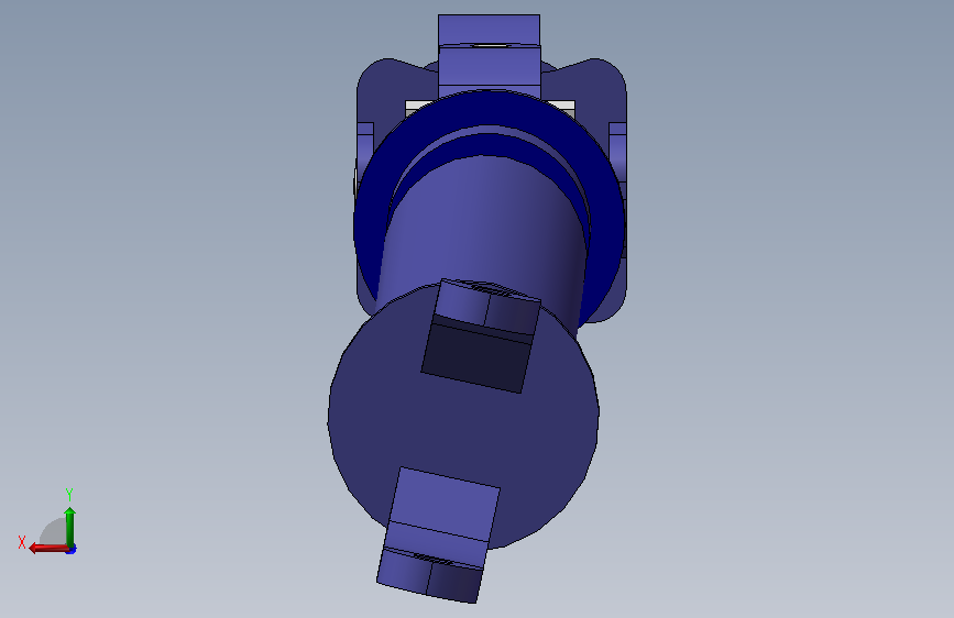 汽车驱动轴SolidWorks设计 背面视图