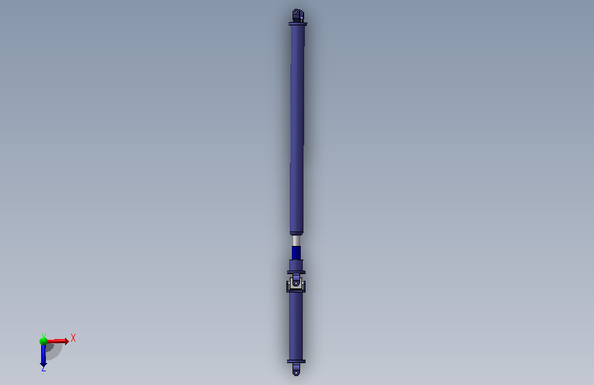 汽车驱动轴SolidWorks设计 俯视图