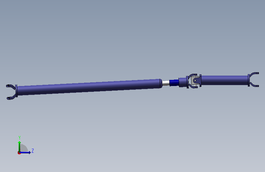 汽车驱动轴SolidWorks设计 左侧视图
