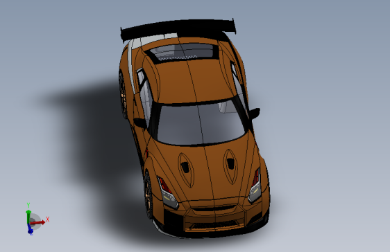 Car Nissan GTR日产汽车车壳简易模型