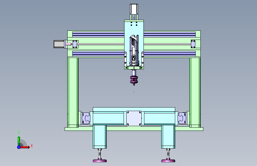 三坐标测量机 Solidworks14设计 正面视图