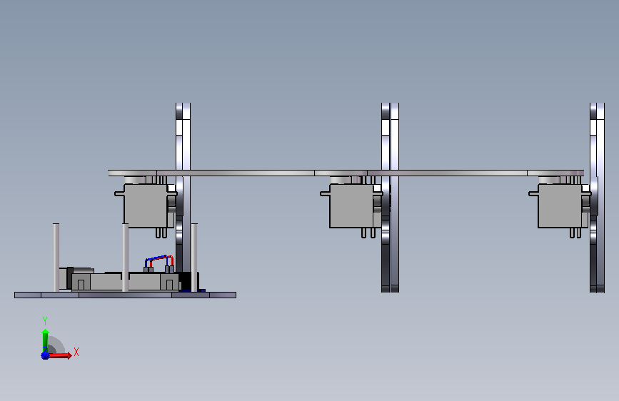 仿生蜘蛛机器人 Solidworks20设计 正面视图