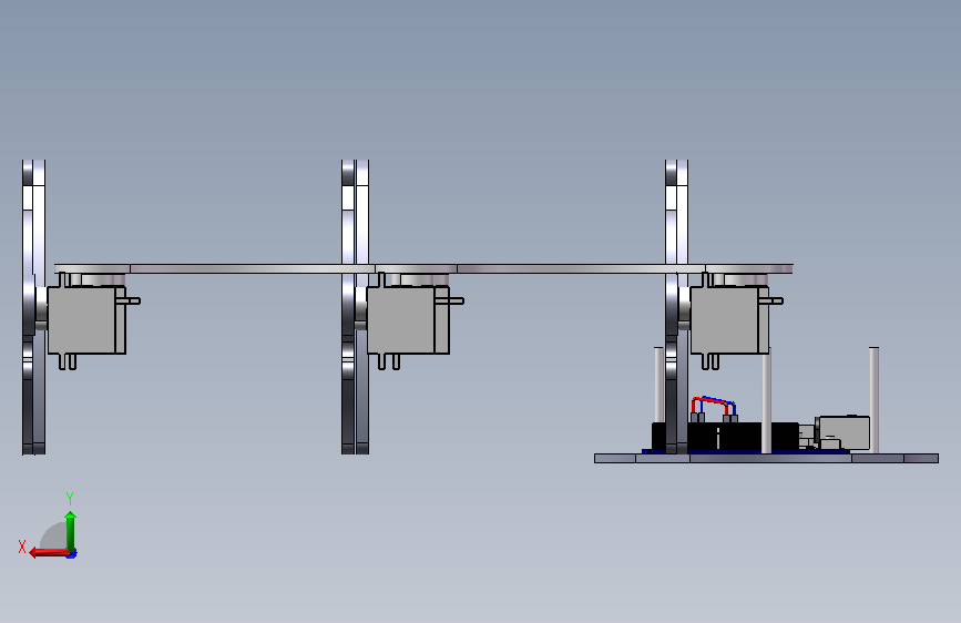仿生蜘蛛机器人 Solidworks20设计 背面视图