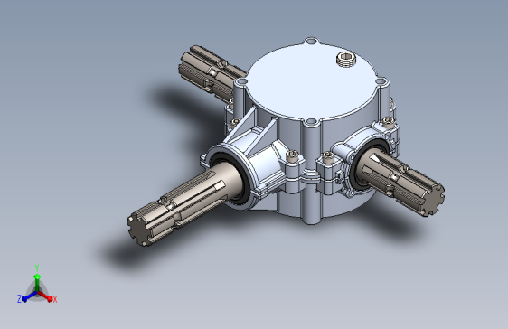 伞齿轮啮合器 Solidworks15设计