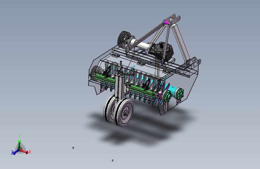 地瓜杀秧机 Solidworks23设计