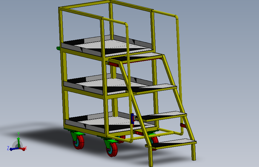 Foldable Ladder Trolley可折叠式带梯手推车