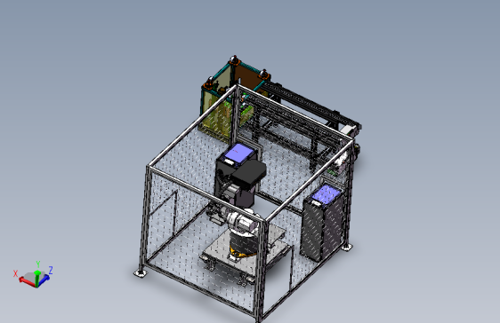 刀片电池电芯加工传送设备 Solidworks17设计