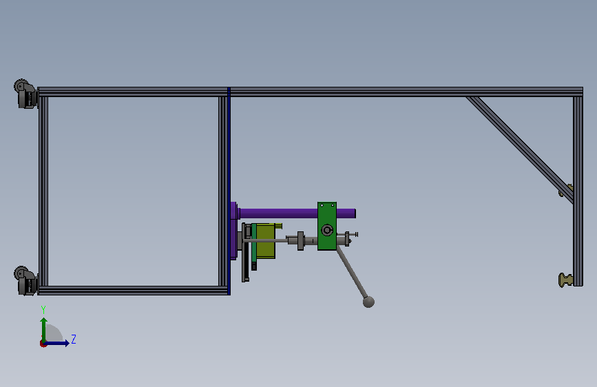 压装工作站 Solidworks20设计 左侧视图