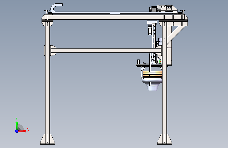 双动子龙门模组 Solidworks16设计 正面视图