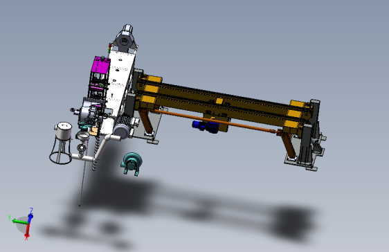 塑料原料成型机设备 Solidworks17设计