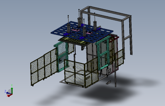 大型发泡压盖工作站 Solidworks20设计