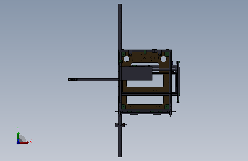 天窗组装工作台 Solidworks20设计 正面视图