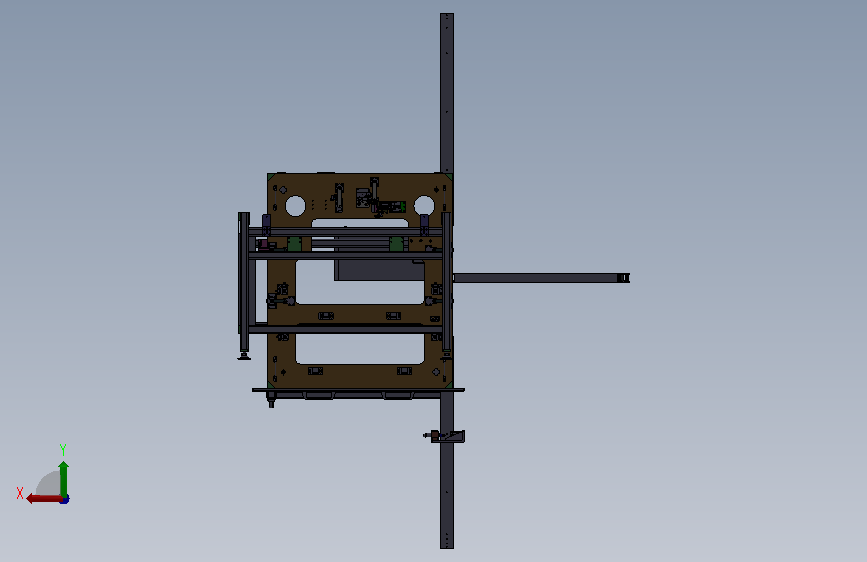 天窗组装工作台 Solidworks20设计 背面视图