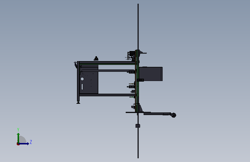 天窗组装工作台 Solidworks20设计 左侧视图