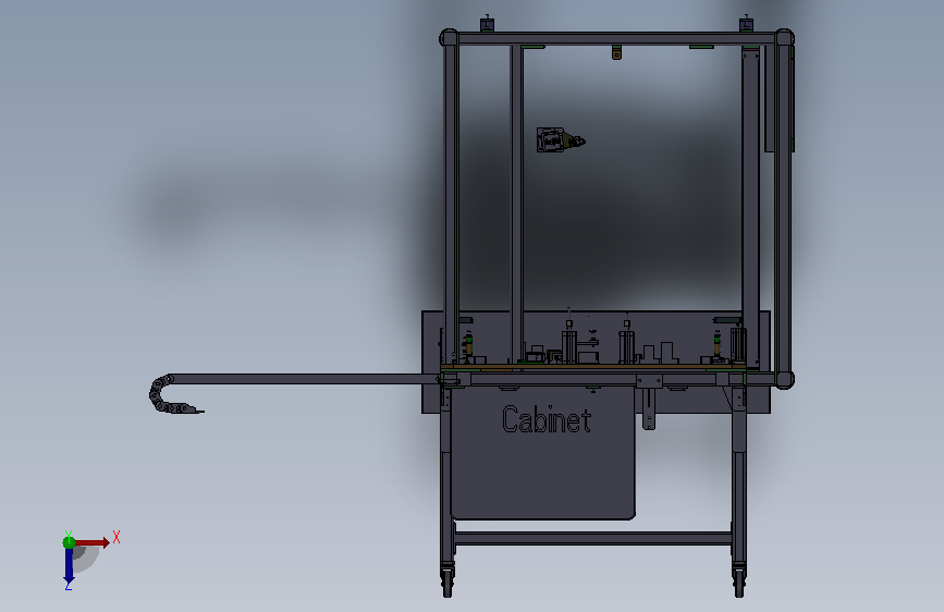 天窗组装工作台 Solidworks20设计 俯视图