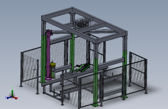 护角覆顶膜悬臂缠绕机 Solidworks11设计
