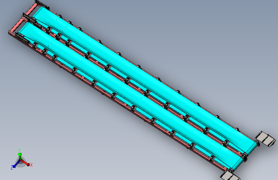 煤矿地轨煤块传送设备 Solidworks17设计