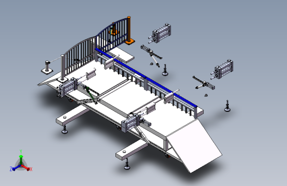 牲畜体检限位架 Solidworks23设计