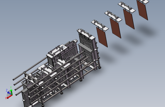 电解设备生产线 Solidworks18设计