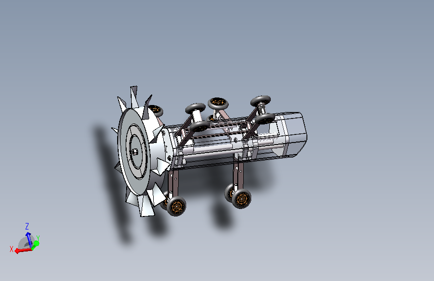 管道清污机器人 Solidworks16设计