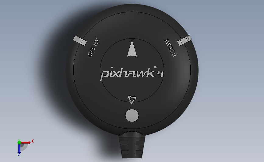 Px4 GPS全球定位系统模块 俯视图
