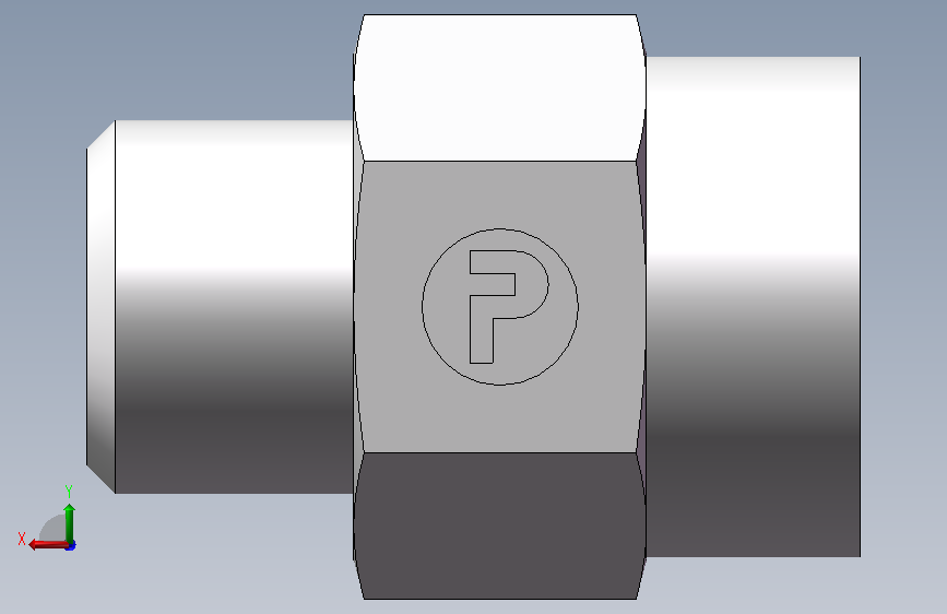 压力表接头 5CB-14-04GDK 背面视图